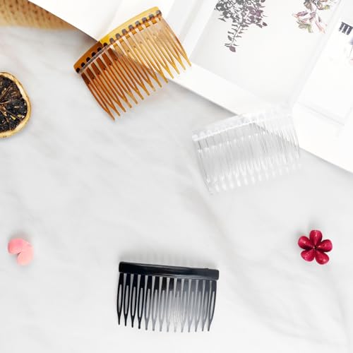 Tihood 33Pcs Plastic Hair Side Combs Slide Bun Holder With 14 Teeth Diy Headpieces Clips Grips Barrettes Accessories For Women Girls Wedding Brides Veil thumb #3