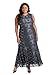 R&M Richards Womens Full Length Sleeveless Sequined Evening Gown Dress, Charcoal, 14 US