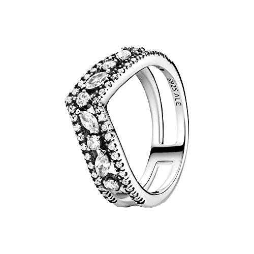 Bague Pandora femme argent Sparkling Double Wishbone 199095C01 zircone cubique