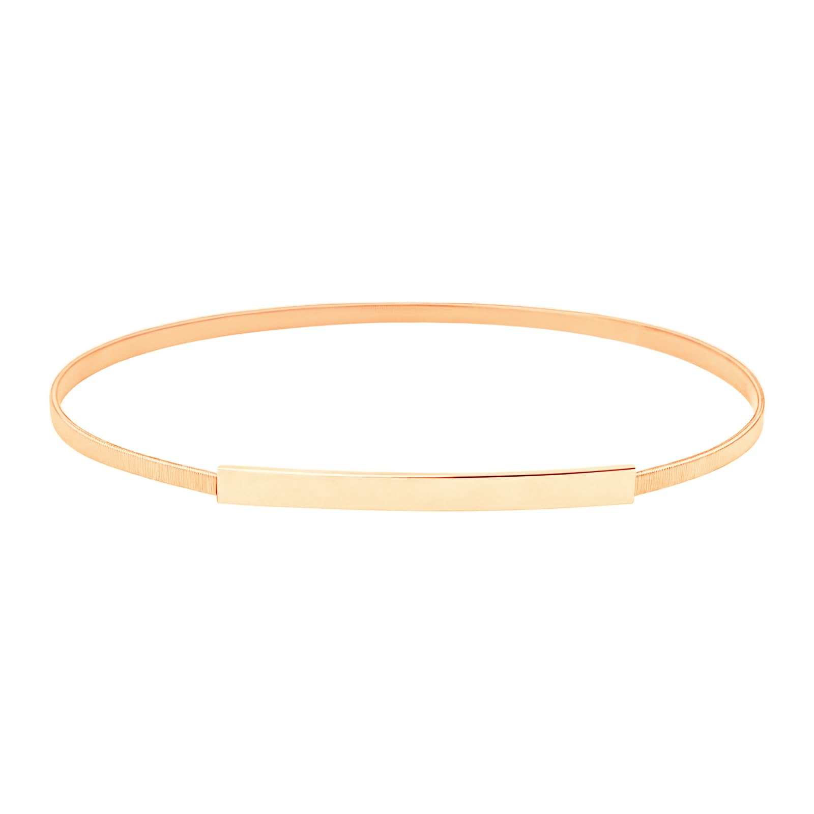 1Pcs Women Gold Stretchy Thin Belt Metal Elastic Skinny Dress Waist Belt for Ladies Wedding Party Special Events
