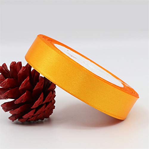 CULASIGN Ruban de Satin 2 cm 22 m Jaune doré Cover