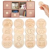 Basetousual 16 Holzetiketten Set für Kinderzimmer Organisation – Anpassbare Beschriftung für Trofast Regale, Spielzeugboxen & Kleiderschrank, Dekorativ & Funktional für Babys & Kleinkinder​