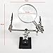 JZK Hands Free Magnifying Glass with Crocodile Clip + 8x Magnifying Lens, Third Hand for Soldering and Jewelry Making