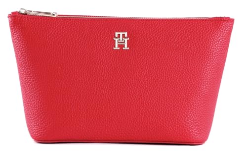 Tommy Hilfiger Damen Kulturbeutel TH Emblem Washbag Klein, Rot (Fireworks...