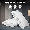 Utopia Bedding Bed Pillows for Sleeping King Size (Grey Hem), Set of 2, Cooling Hotel Quality, Gusseted Pillow for Back, Stomach or Side Sleepers