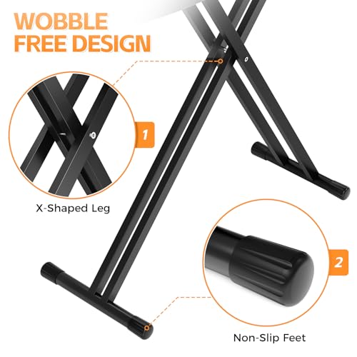 APEXCHASER Ironing Board Full Size, Iron Board and Ironing Board Set Height Adjustable, Foldable Ironing Boards Standard Size, Iron Table Stand with Anti-Skid Legs and Iron Rest, 13\" x 43\" Black