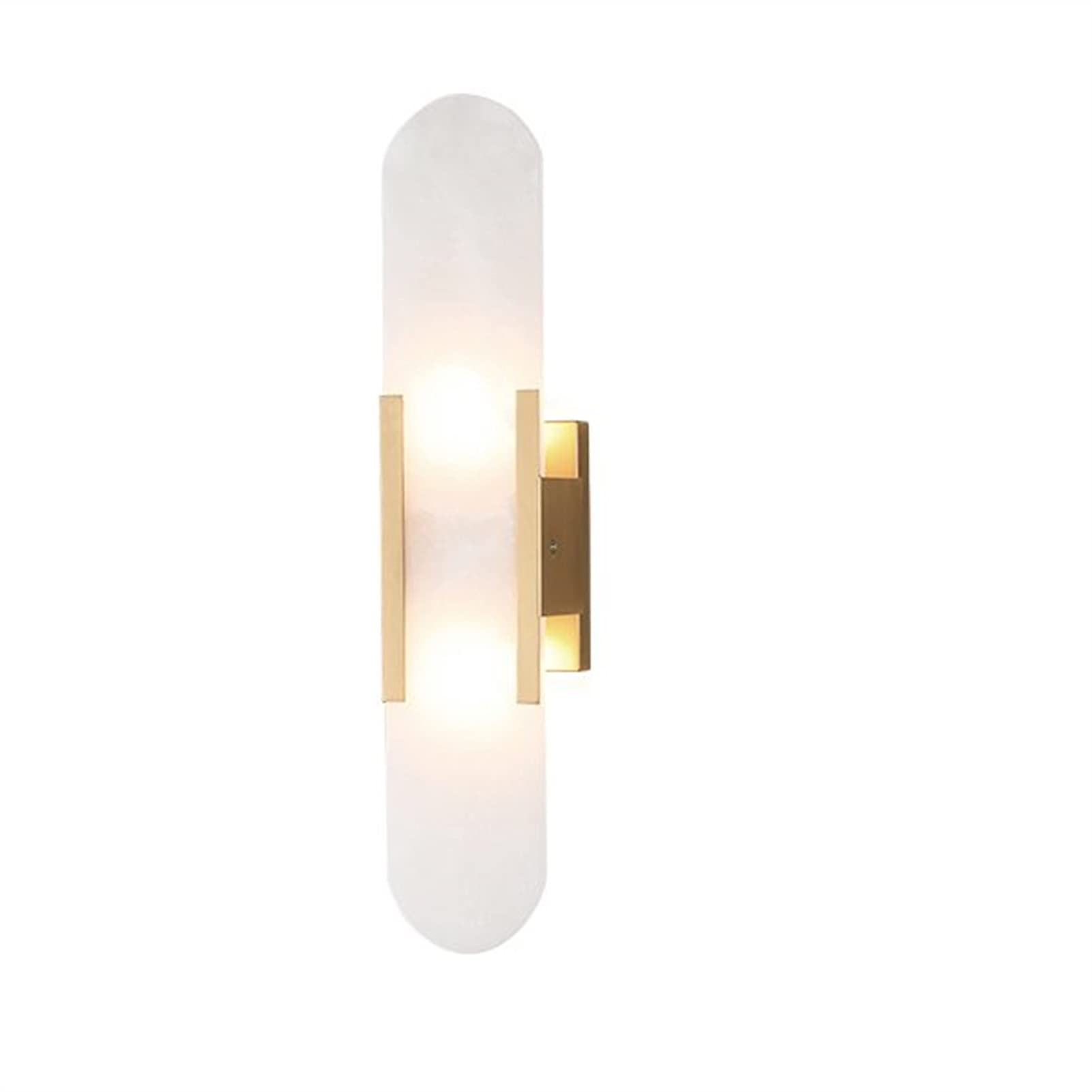 Luz de pared de mármol natural AHLOKI posmoderna dorada de 50cm para salón y dormitorio de diseño