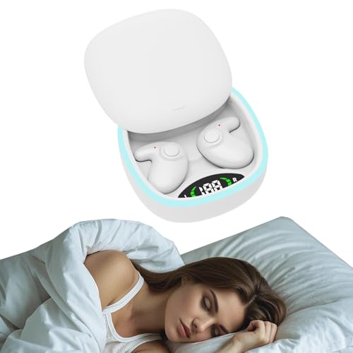 Wireless Bluetooth 5.4 Invisible Sleep Headphones TWS Small Mini Earbuds Noise Cancelling Flat Earphones for Side Sleeping Sleeper Comfortable Blue Tooth Ear Buds for iPhone Android Work Sleep Music
