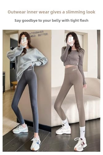 Image of Celary Women's Nude Fleece Lined Leggings - Winter Warm Pantyhose Look, Thermal Tights, Soft & Stretchable Winter Stockings