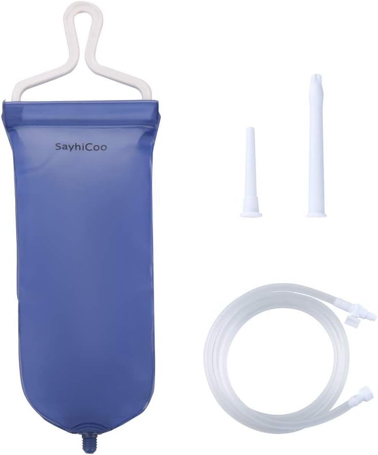 Enema Bag Colon Cleanse Kit - Reusable Colonic Kit, 2 Quart, Enema Irrigator Shower for Coffee and Water Colon Cleansing, Douche for Men Women