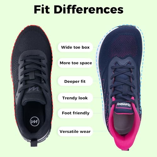 PERSOUL Womens Wide Toe Box Walking Shoes Comfortable Running Tennis Shoes Casual Athletic Sneakers for Gym Jogging Workout, Size 6-113
