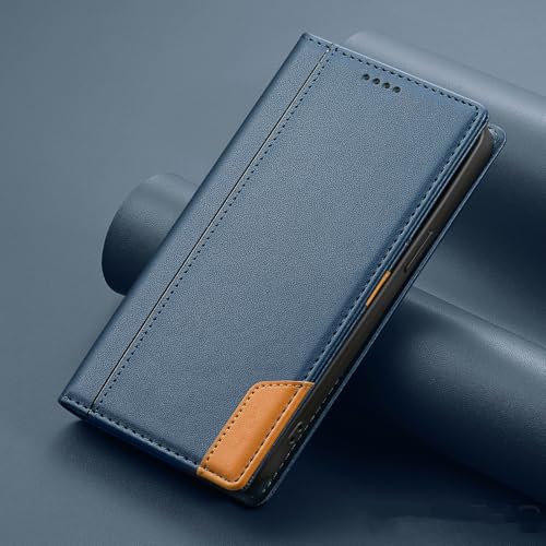 Protection iPhone 7 Plus Coque Portefeuille Magnétique Cuir Bleu Antichoc