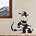 Banksy Fly Rat vinilo pegatinas de pared decoración del hogar Mural regalo extraíble 60 x 58 cm