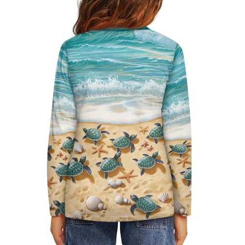 Xpyiqun T Shirts for Girls Long Sleeve Shirt Size 3-16 Kids T-Shirts Pullover Tee Athletic Crewneck Top3