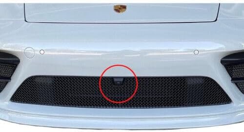 Zunsport Compatible With Porsche Carrera 992 (Sport Design Package) with Front Driving Camera - Centre Grill - Black finish (2018 -)
