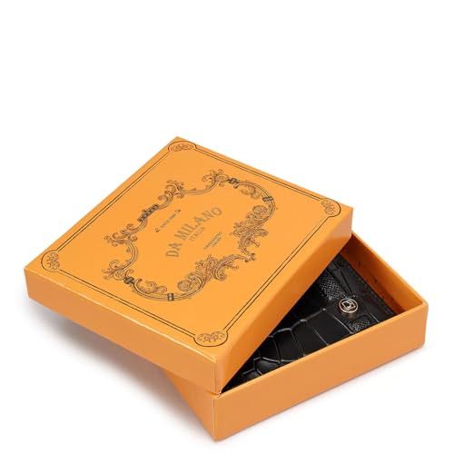 Image of Da Milano Leather RFID Wallet for Men with Multicard Slot - Black (10287OL)