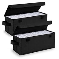 📀【Durable Material】 Our CD storage box is crafted from high-quality non-woven fabric, ensuring exceptional durability and resistance to moisture, making it a reliable choice for long-term use. 📀【Stylish Design】Available in an elegant black color, thi...