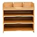 Milageto Wooden Desk Organizer Paper Storage Holder Multipurpose Mail Sorter Magazines File Dividers for Home Use School Folders Office