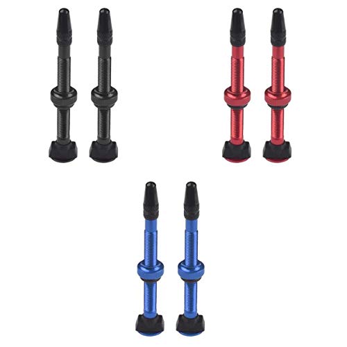 Homyl 6 peças de liga de alumínio 60 mm Mountain Bike haste de válvula Presta sem câmara universal