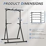 Pull Up Station Pull Up Bar for Home Gym Equipment Dip Station Power Tower Strength Training Fitness Equipment - Image 2