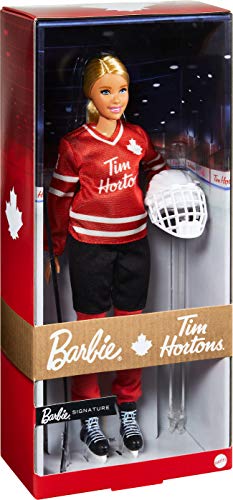 Muñeca Barbie Tim Hortons coleccionable con uniforme de hockey miniatura 5