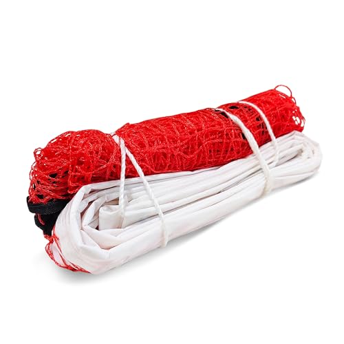 Image of Vixen Nylon Badminton Net | Standard Size Durable Sports Net with Strong Border & Ropes | Indoor & Outdoor Badminton Practice & Match Play (Sniper Badminton Net)
