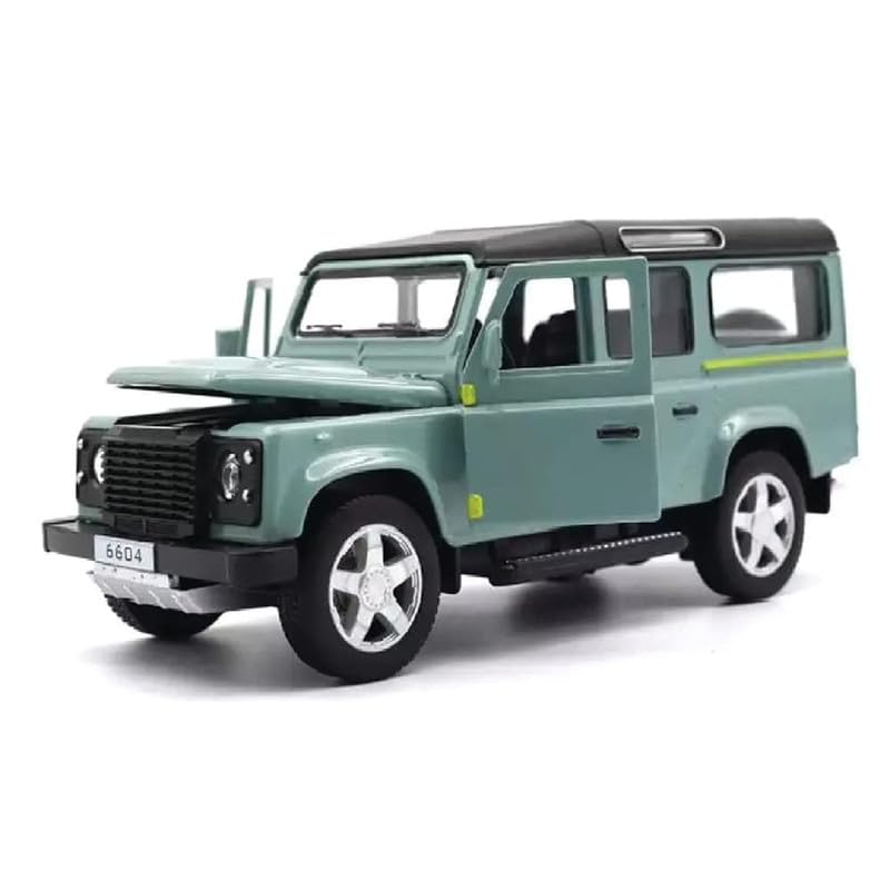 Image of New 1:32 Defender Diecast Alloy Metal Pull Back Car with Openable Doors Music Sound and Light Vehicle Toy Car for Kids Boys (Multicolor)