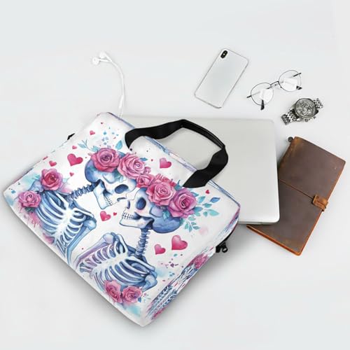 Bolso para laptop senya con diseño de calavera rosa miniatura 7