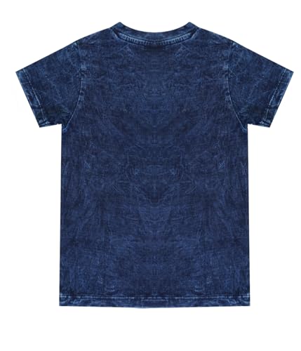 Image of 100% Combed Cotton Kids | Crew Neck Half Sleeves Tshirt for Boys | Regular Fit Summer Wear Tees | Lt Indigo