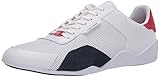 Lacoste Men's Hapona Sneaker, White/Navy/Red, 9 Medium US