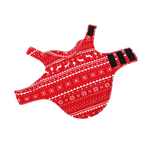 Disfraz Navideño de Polar para Perro Rojo 25x30 cm