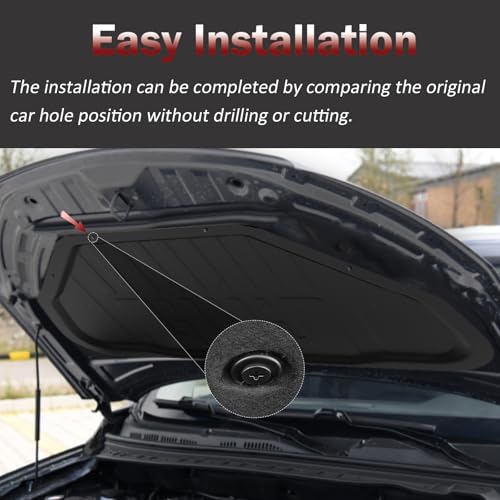 IXMGA Hood Insulation Soundproof Mat Compatible with 2024-2025 Toyota Tacoma,Engine Sound Insulation Pad for 2025 Toyota 4Runner,PET Hood Heat Shield Sound Deadening Pad Protective Cover Liner Mat by IXMGA - Image 7