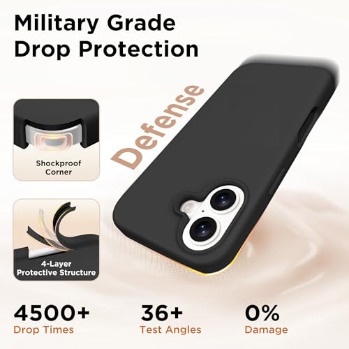 Image of GolbinBox Magnetic for iPhone 17 Case, Silicone Cover, Black