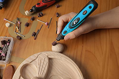 AGT Minibohrer: Akku-Multifunktionswerkzeug mit Sortierkoffer und 340-tlg. Zubehör-Set (Miniwerkzeug, Schleifgerät, Schleifscheiben) – Bild 7