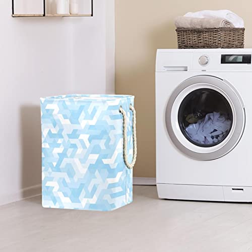 Panier à linge personnalisé Azure grand format avec poignées solides