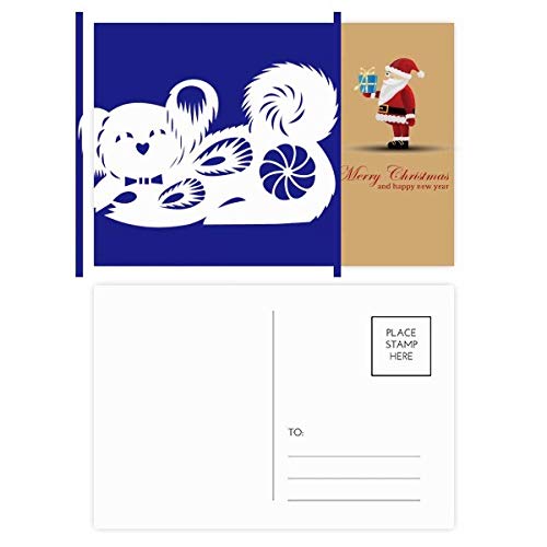 Cartes postales zodiaque chien et Noël pour remerciements - Lot de 20