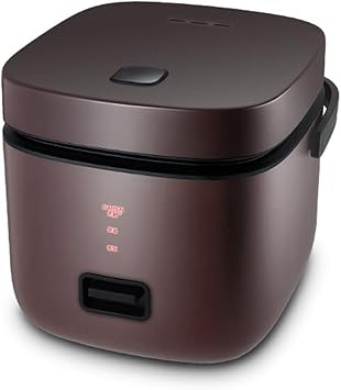 1.2L Mini Rice Cooker - Multi-Function Removable Nonstick Pot for Cooking Rice, Soup, Stews & Oatmeal, Suitable for 1-3 People,Brown
