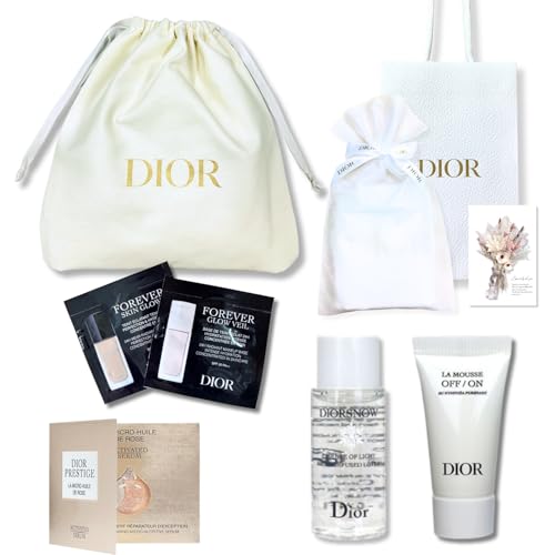 【ラッピング済み・ショッパー付き】DIOR ディオール プチ トラベル セット (化粧水 洗顔 ファンデーション 下地 ) 巾着 ポーチ ( ショップバッグ&ギフトボックス &アトマイザー ) 旅行 お泊り ギフト プレゼント