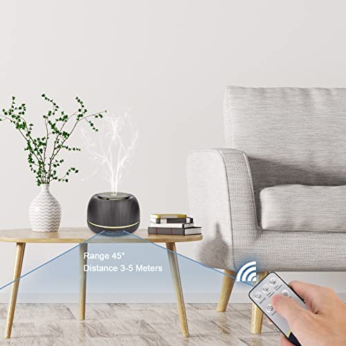 Seedseel 300Ml Aroma Essential Oil Diffuser,8 Hours Wood Grain Cool Mist Aromatherapy Diffuser With Remote Control,Usb-C Power Cable,Timer, 7 Color Light Changing.scent Air Humidifier For Home,Bedroom #TOP2