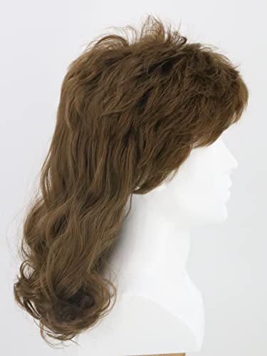 LeMarnia 80s Men's Brown Mullet Wig Halloween Costume Party Wig, 23 inches x 12 inches x 1 inch - Image 3