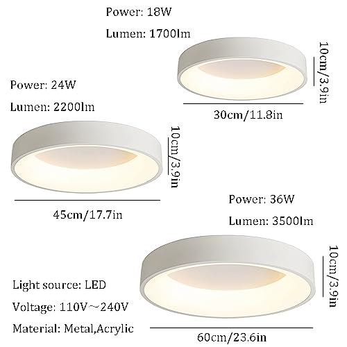 Plafonnier encastré 1 lampe gris mat moderne chic de 3000K - 3