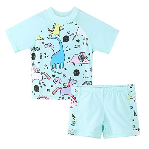 Image of XFGIRLS Toddler Boys' 2-Piece Short Sleeve Swimsuit Trunk and Rashguard