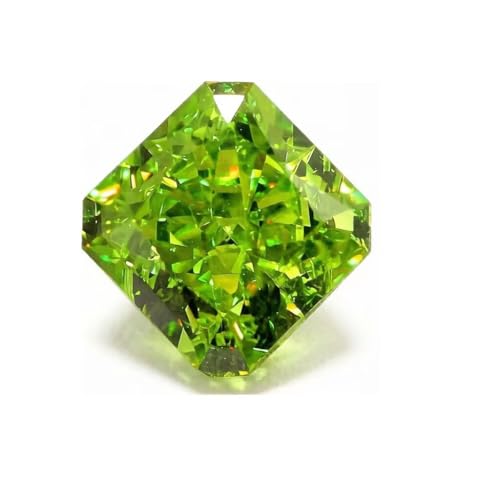 Péridot carré coupe fleur de glace de qualité supérieure pour bijoux uniques