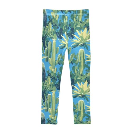 KLL Cactus Many Illusion Toddler Girls Leggings Fashion High Waisted Pants Running2