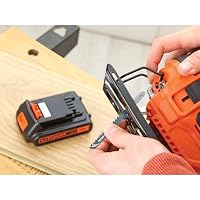 BLACK+DECKER Akku-Stichsäge (18 V, 19 mm Hublänge, 55 mm Schnitttiefe, Sägeblasfunktion, Schutzbügel, Schalterelektronik, inklusive Holzsägeblatt, ohne Akku und Ladegerät) BDCJS18N – Ansicht 6