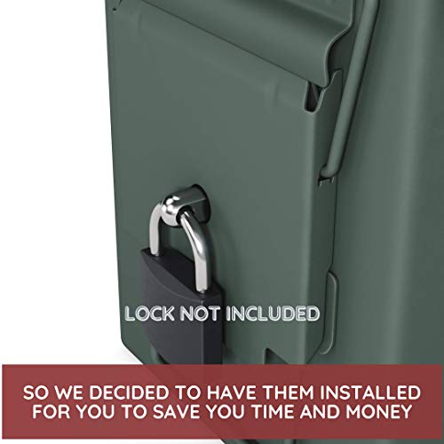 Solid Tactical 50 Cal Ammo Can with Locking Kit – New Steel Green Ammo Box Military & Army M2A1 for Long-Term Waterproof Ammunition & Valuables Storage Case