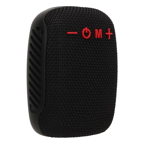 KIMISS Wasserdichtes Lautsprecher Radfahren, Tragbarer Drahtloser Lautsprecher mit Fahrradhalterung, Unterstützt Speicherkarte und FM -Radio, Ideale Outdoor -Sportarten und aktivitäten (Black)