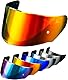 PSLER Helm Visier für LS2 Outer FF320 Rapid FF353 Assault FF328 Stream FF800,Helmvisier Getöntes Visier Motorradhelm Zubehör Ersatz(Tiefes Rot)