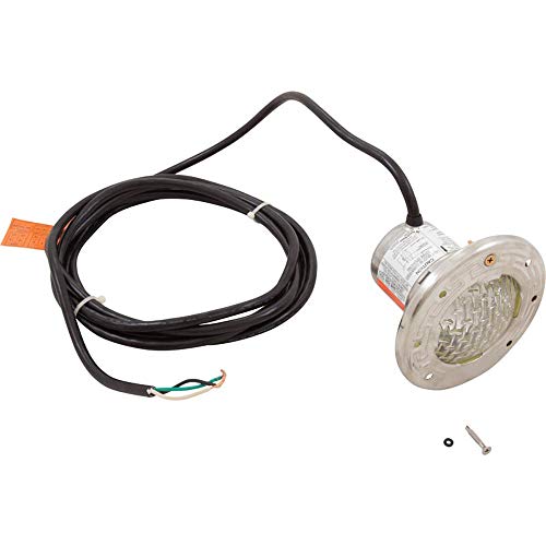Pentair 77161100 AquaLight Halogen Quartz Light with Stainless Steel Face Ring and 15-Feet Cord, 120-Volt, 250-Watt
