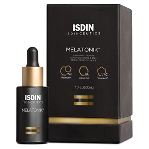 ISDIN Melatonik, Overnight Recovery Anti-Aging Benefits Night Serum, 3-in-1 Repairs, Restores and Brightens with Melatonin, Bakuchiol, Vitamin C… Cover